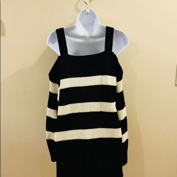 Sanctuary Off The Shoulder Sweater Striped Large - Picture 10 of 13